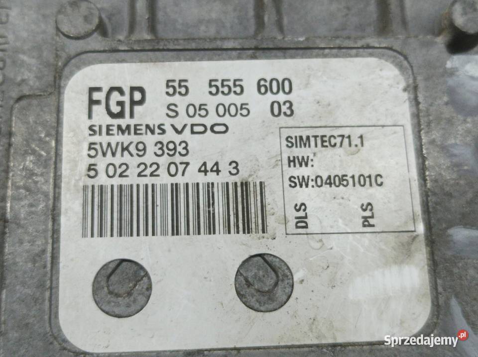 STEROWNIK SILNIKA 55555600 5WK9393 18 B 125 Opel