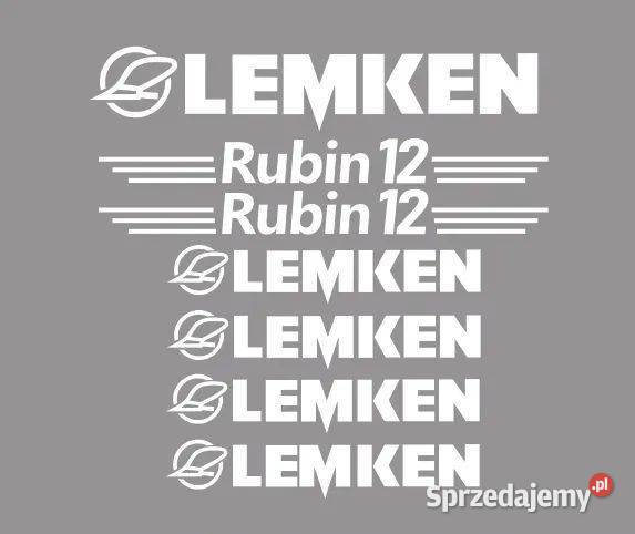 Naklejki oklejenie LEMKEN RUBIN 12 Zamiennik mazowieckie Janików
