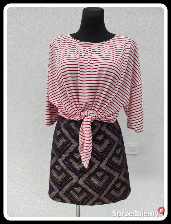 OASIS spódnica fioletowo złota z podszewką 42 XL Płock