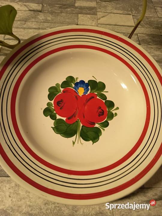 Ręcznie Malowana Patera Talerz Dekoracyjny Styl Bydgoszcz