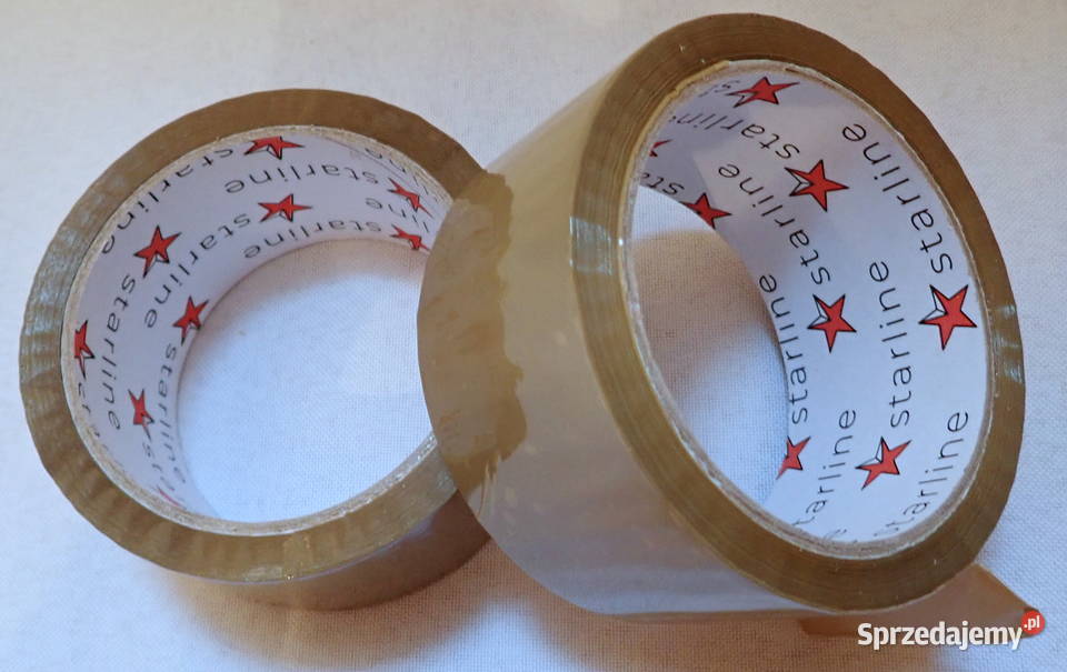 Taśma klejąca pakowa brązowa 60m Mocna Siewierz sprzedam