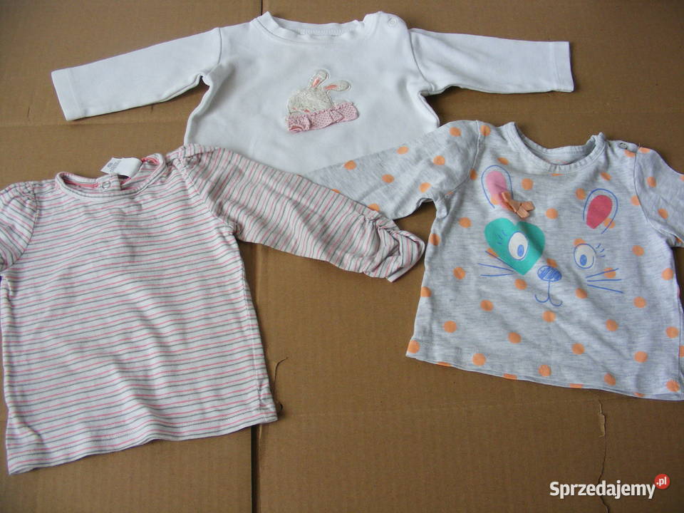 Ubranka dziecięce 68 body kaftanik bluzeczki Oborniki Śląskie sprzedam