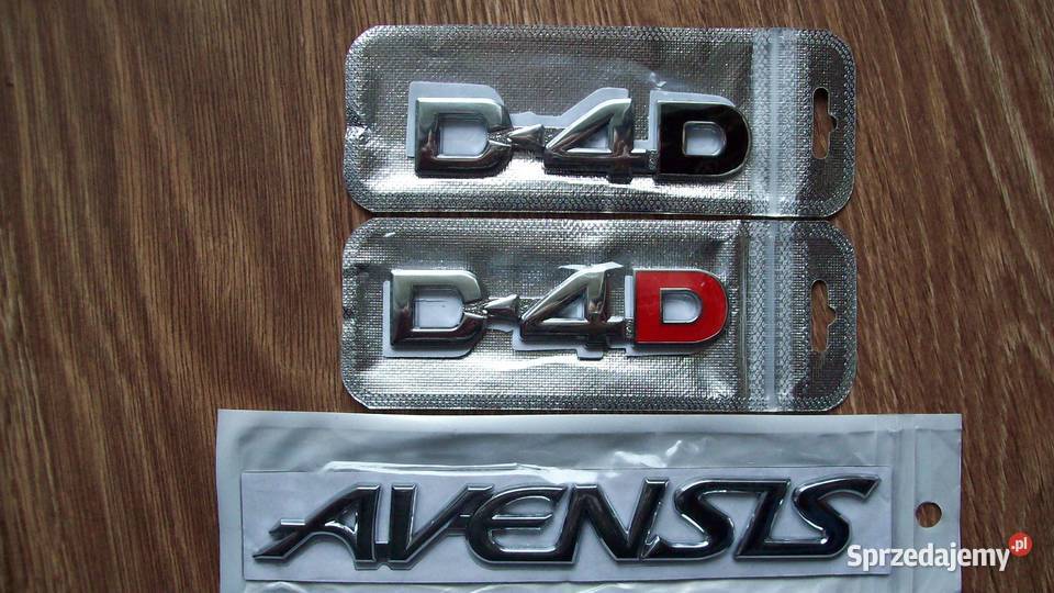 Emblematy metalowe chrom do Toyota Avensis na pomorskie Reda sprzedam