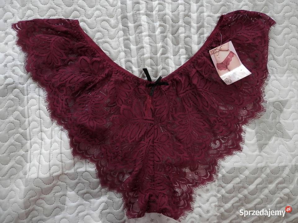 Majtki Figi Brazyliany Bikini Koronkowe Ażurowe