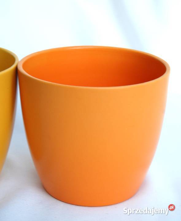 Scheurich osłonka na doniczkę ceramiczna żółta i Lublin