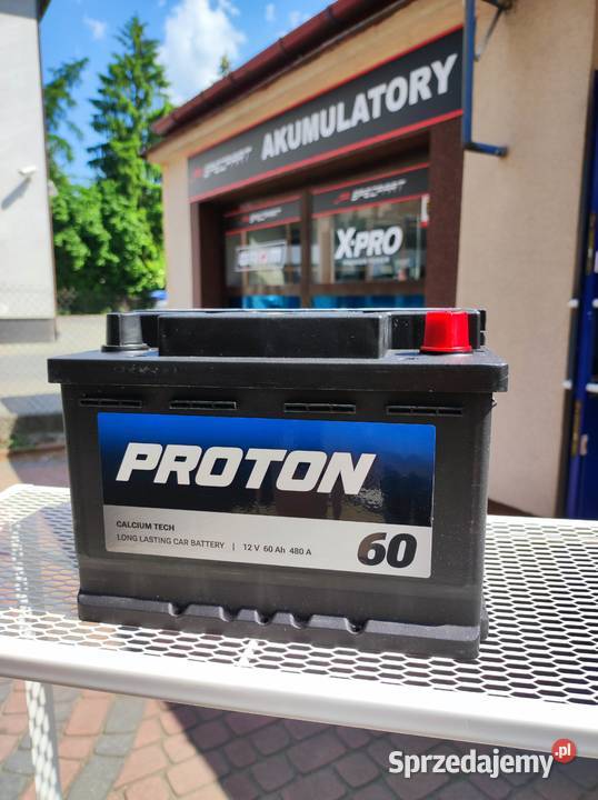 Akumulator PROTON 60Ah 480A P niski ŁÓDŹ DARMOWY