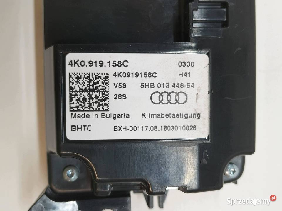PANEL NAWIEWU TYŁ 4K0919158C Audi A7 II 20182025 Panele sterowania, przełączniki
