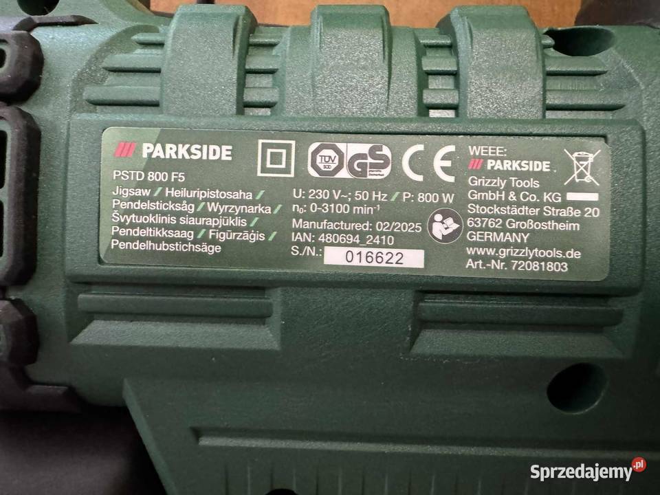 Wyrzynarka Parkside PTSD 800 F5 Elbląg sprzedam