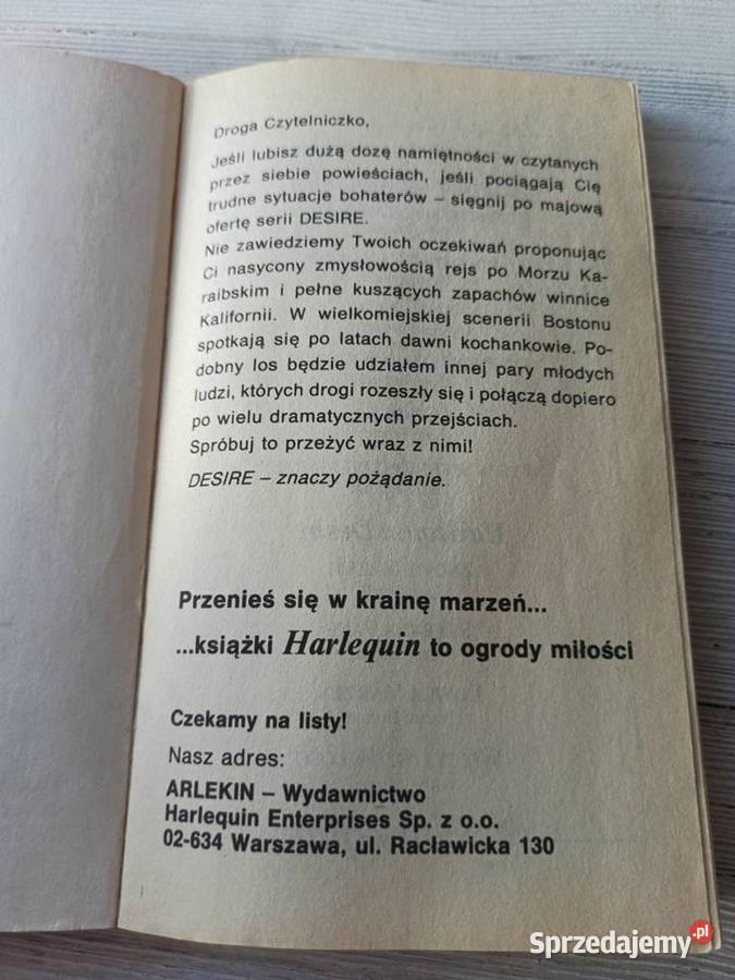 Harlequin Desire Lass Small Znowu Razem 1992 śląskie sprzedam