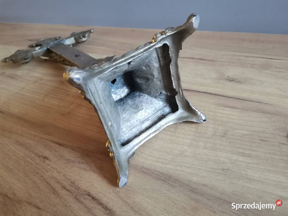 Stary przedwojenny duży Krzyż Krucyfiks Pasyjka śląskie Siemianowice Śląskie