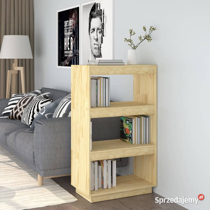 Regał na książkiprzegroda 60x35x103 lite drewno