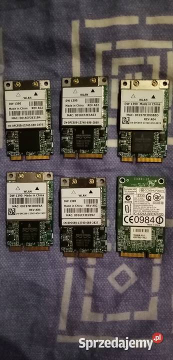 Karta sieciowa WiFi DW 1390 0PC559 Dell BROADCOM Pozostałe