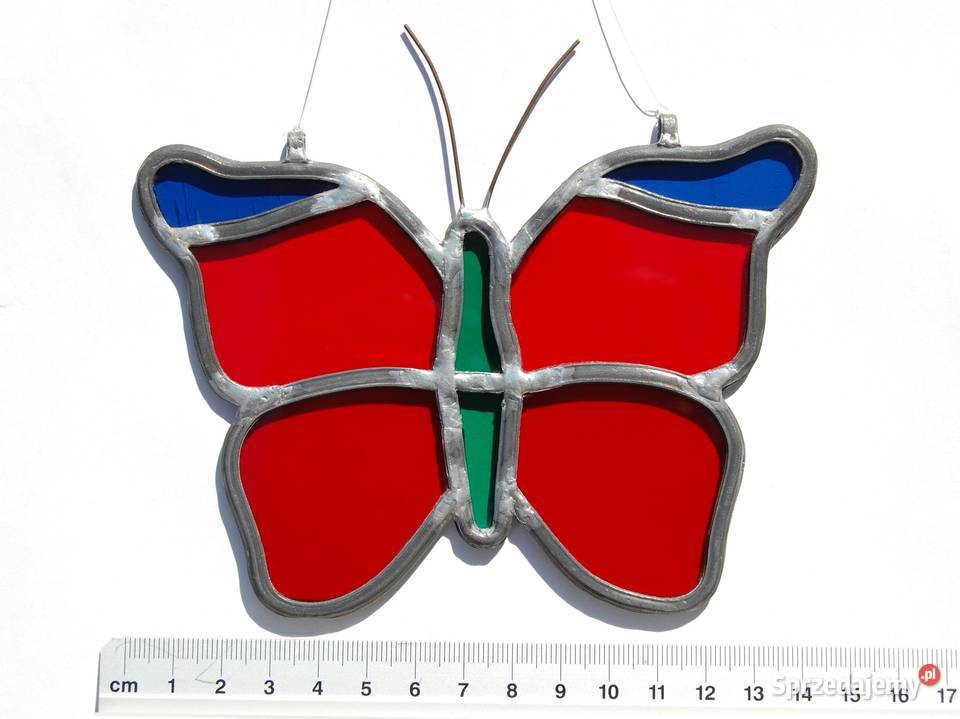 Motyl witraż wielokolorowy Lublin sprzedam