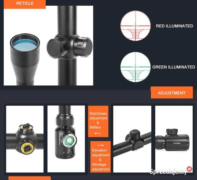 Luneta do wiatrówki ASG 39x32 EG celownik montaż Sporty strzeleckie i myślistwo Nowy Sącz