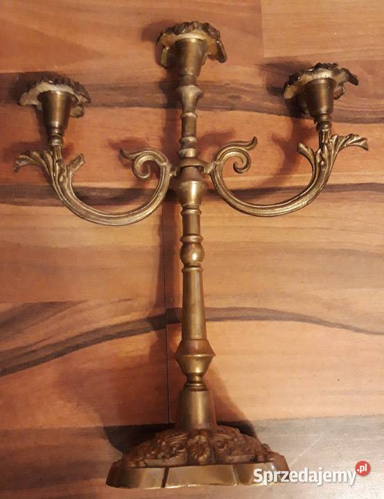 Świeczniki z mosiądzu komplet 5sztuk mazowieckie Warszawa