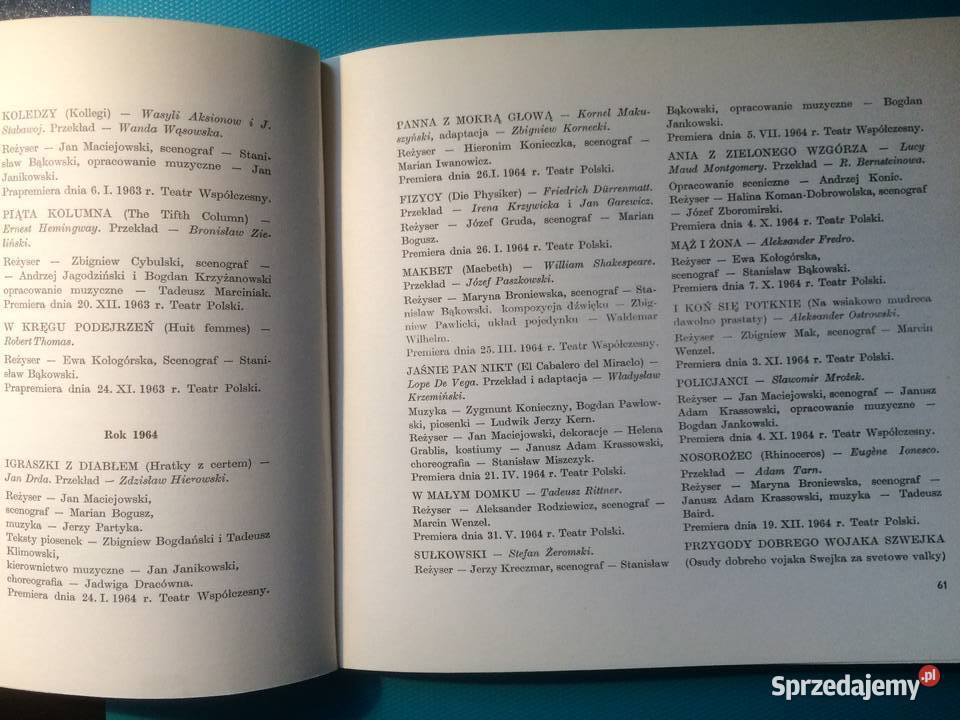 3485 Teatry Dramatyczne W Szczecinie 1945 1965 Szczecin