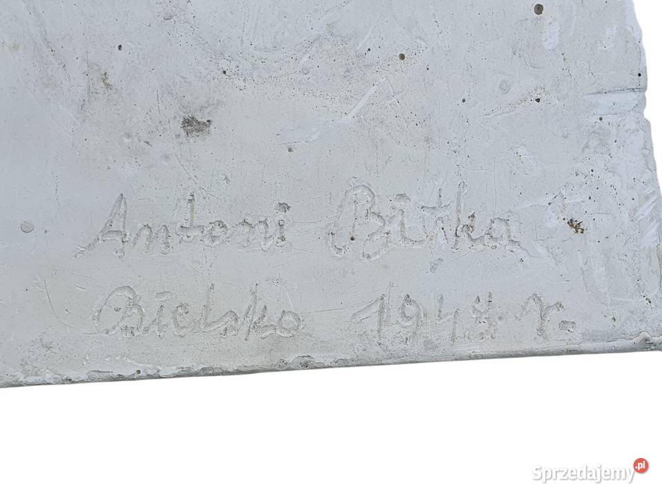 Stara płaskorzeźba gipsowa Antoni Biłka Bielsko Cieszyn