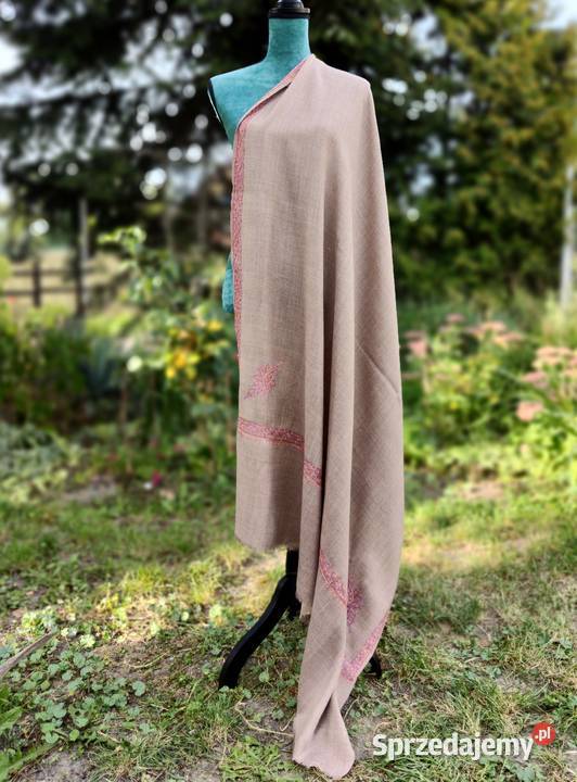 Szal orientalny indyjski haftowany haft paisley Pozostałe Szczecin