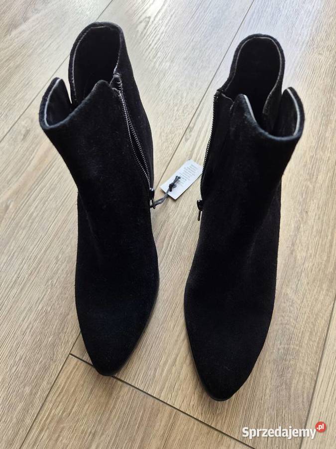 Czarne buty sztyblety skóra Damskie Warszawa