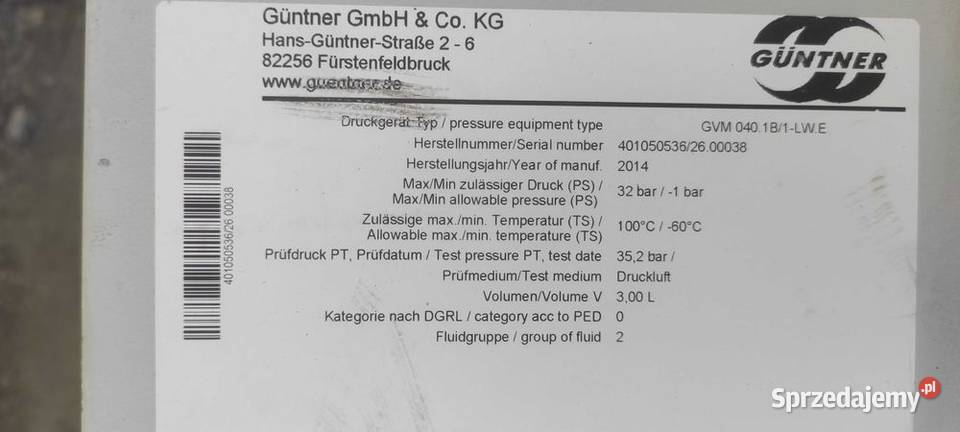 Skraplacz Guntner sprzedam