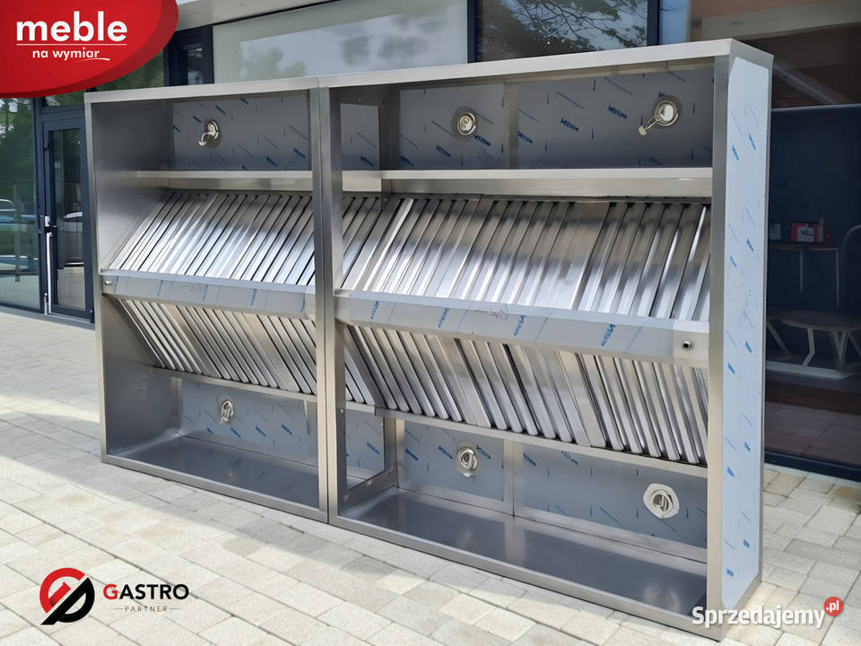 Okap centralny skrzyniowy spawany z filtrami Ostrów Wielkopolski