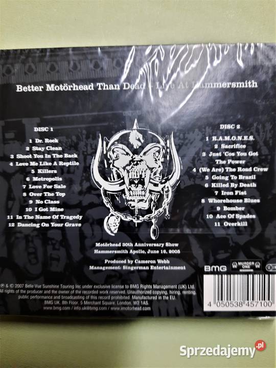 Sprzedam Rewelacyjny Koncert Motorhead 2xcd Płyty i kasety Katowice