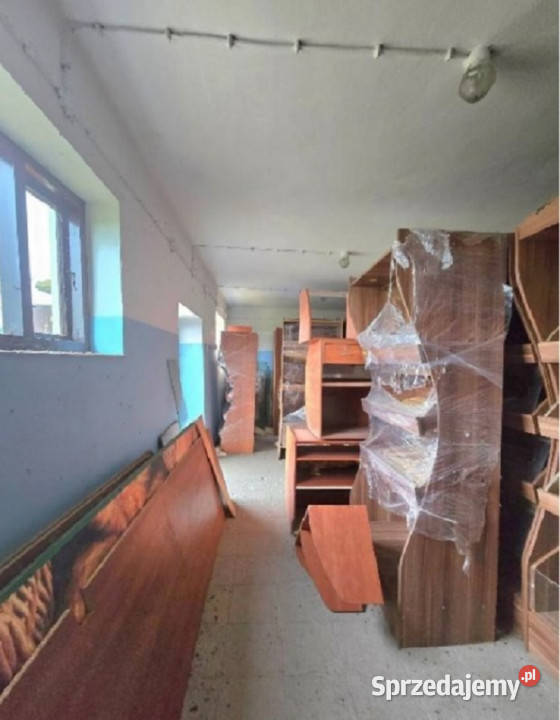 Syndyk działka z budynkiem magazynowym w 60m2 Sprzedaż Kobylany Górne
