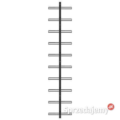 vidaXL Ścienny uchwyt na 10 butelek wina czarny mazowieckie Warszawa