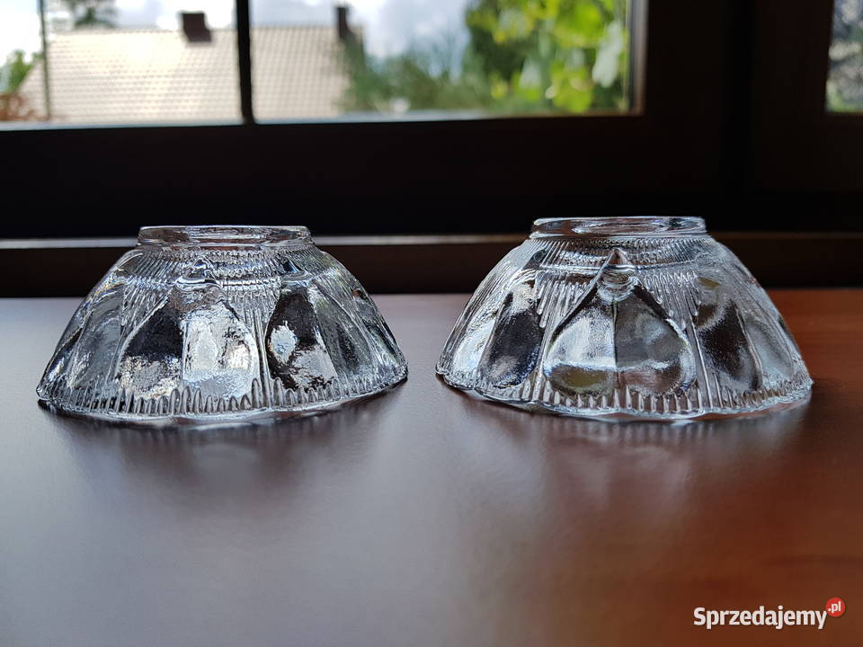 Świeczniki Kier Ząbkowice świecznik szkło PRL