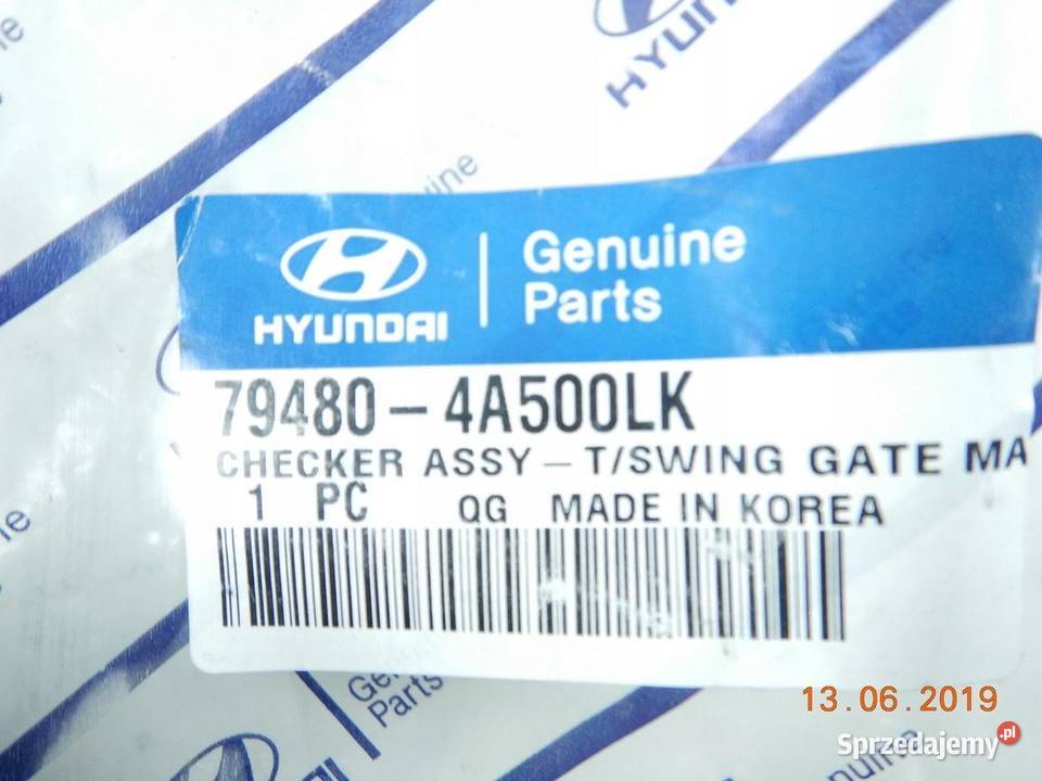 OGRANICZNIK DRZWI TYŁ HYUNDAI H1 04 ORYGINAŁ ASO osobowe