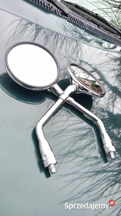 Lusterka motocyklowe chrom M10 komplet Ostrów Wielkopolski