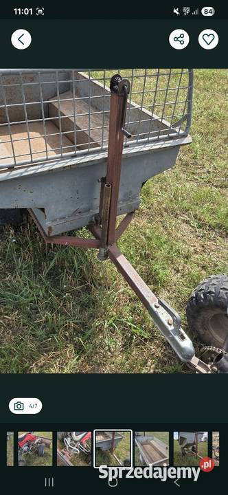 Quad 110 31 z przyczepką i spychem Rok produkcji 2008 Dąbrowa Białostocka