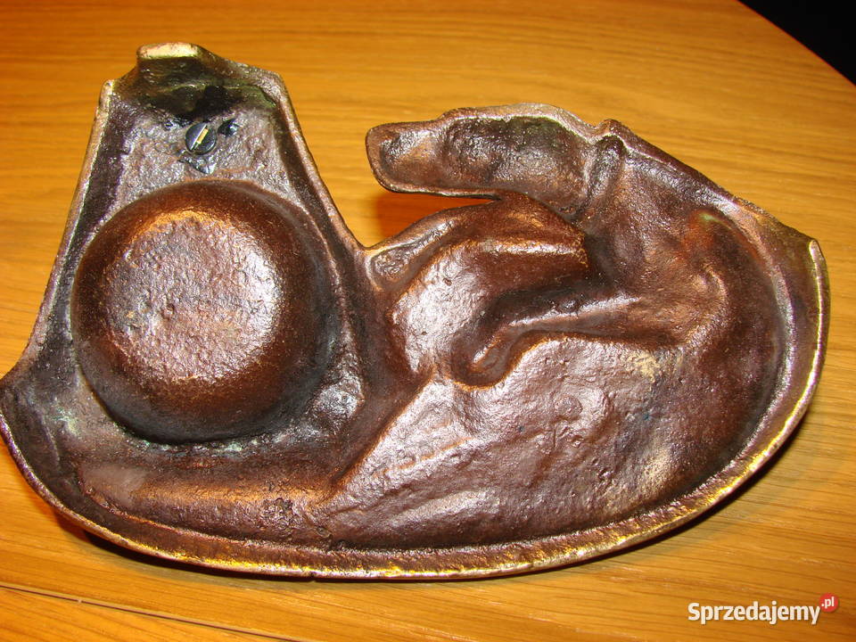 Pies mosiężny świecznik pomorskie Pruszcz Gdański