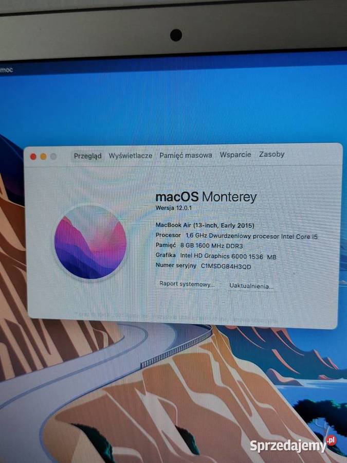 MacBook Air 13 2015 8GB RAM 128GB Warszawa sprzedam