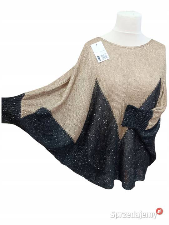 sweter oversize cekinkowy błysk biust 190 łódzkie Wieluń