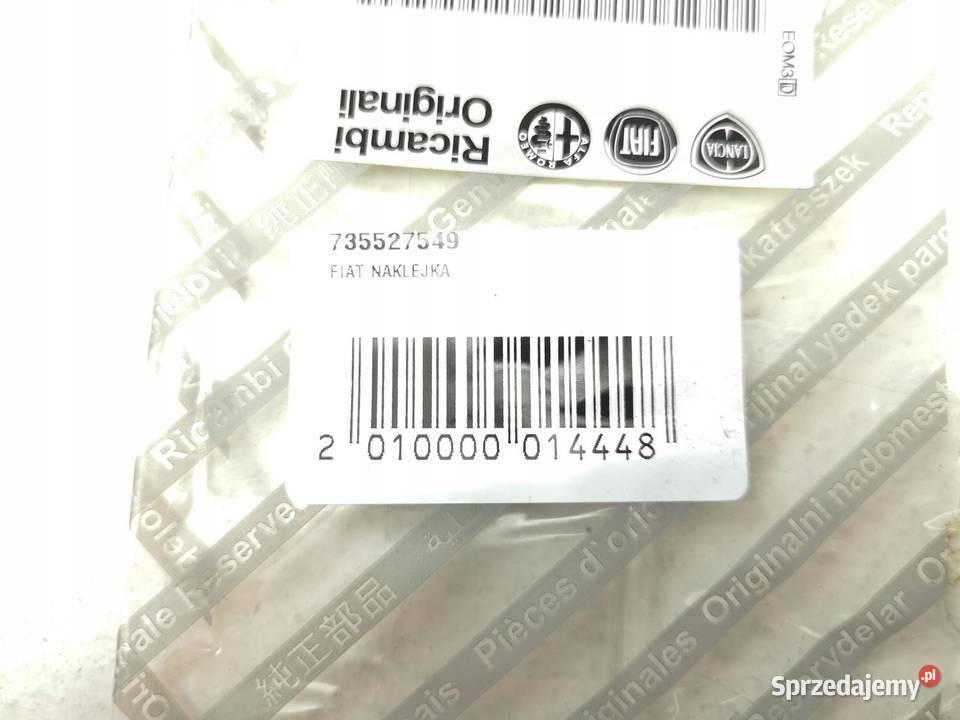 NAKLEJKA NA SŁUPEK PRAWY TYŁ FIAT GRANDE PUNTO sprzedam