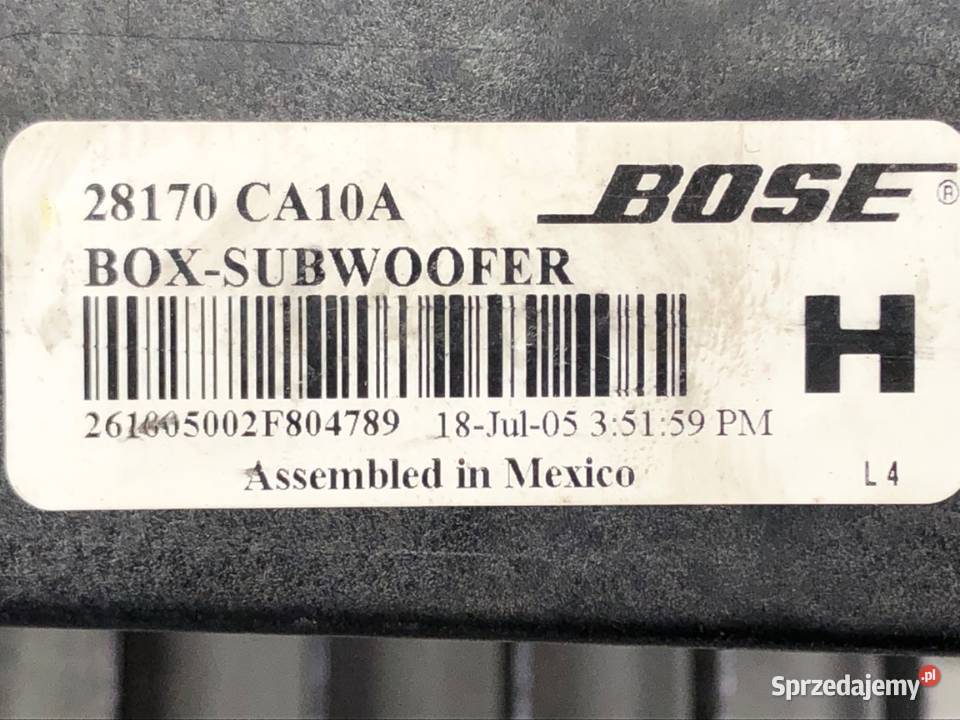 SUBWOOFER BOSE NISSAN MURANO Z50 28170CA10A SUV sprzedam