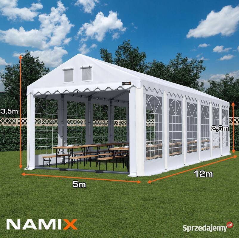 Namiot PRESTIGE 5x1226m ogrodowy imprezowy garaż Jabłonna