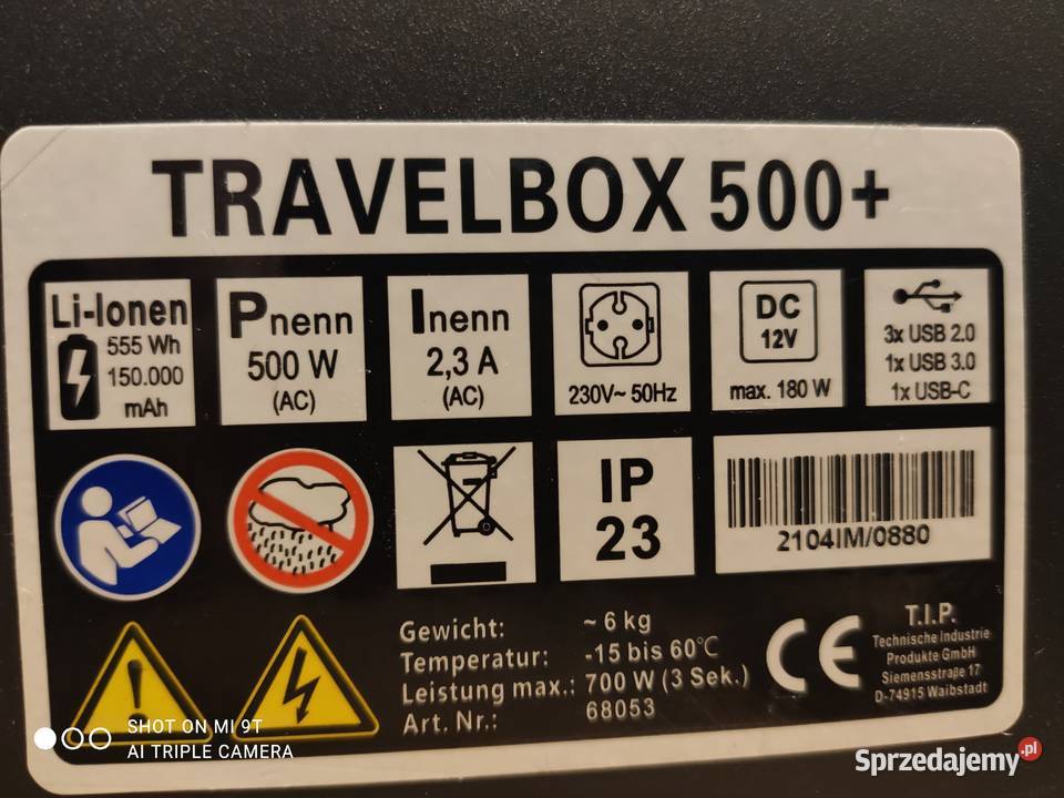 TravelBox 500 PRZENOŚNY POWER BANK ENERGII podlaskie