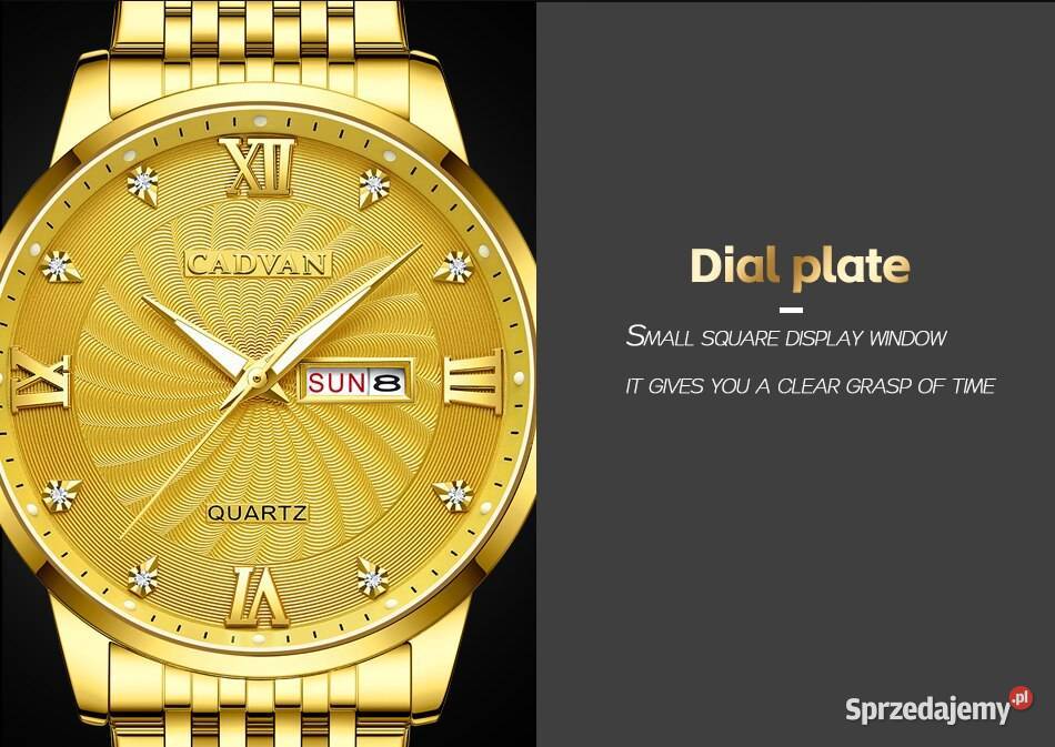 Zegarek męski złoty bransoleta datownik pudełko Gorzów Wielkopolski