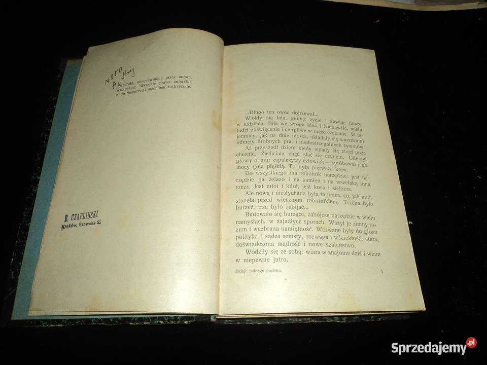Dzieje jednego pocisku to wydana w 1910 roku Antykwariat Nowy Sącz