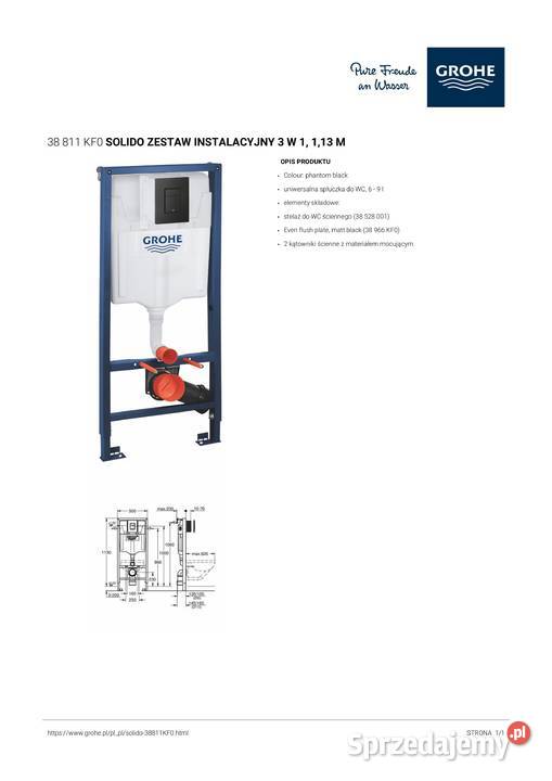 Stelaż podtynkowy do WC Solido GROHE Wrocław
