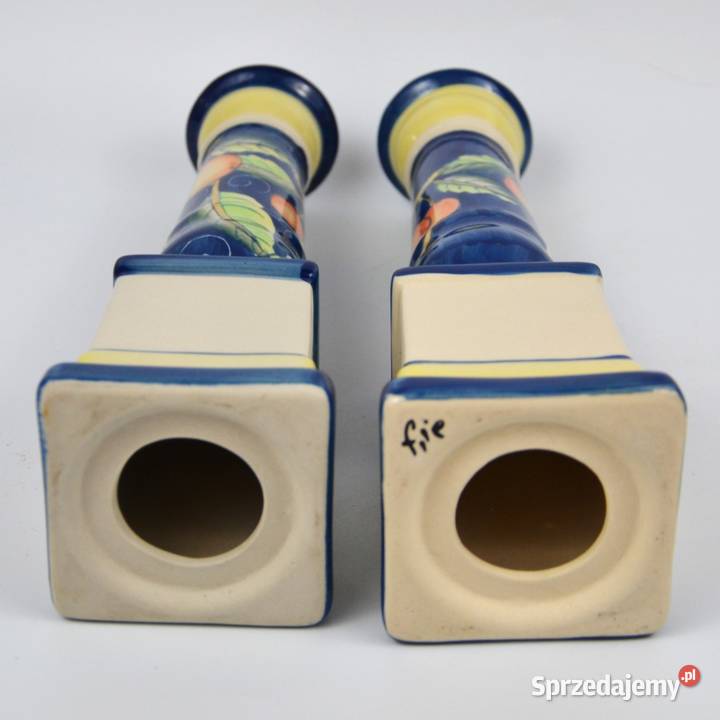 Komplet 2 ceramiczne świeczniki w żywej Pomiechówek