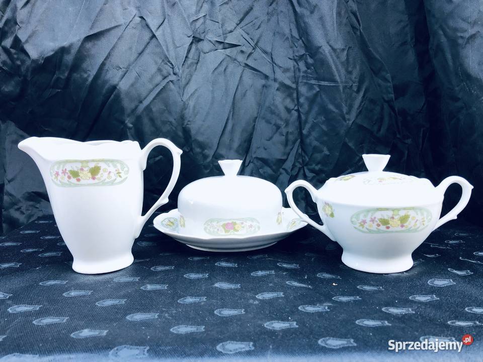 Ćmielów porcelana maselnica cukierniczka Łowicz
