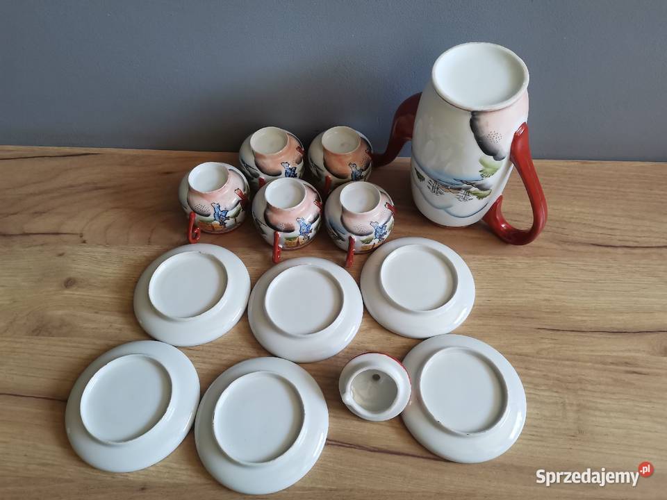 Stara porcelana japońska Kutani trzy Gejsze Katowice sprzedam
