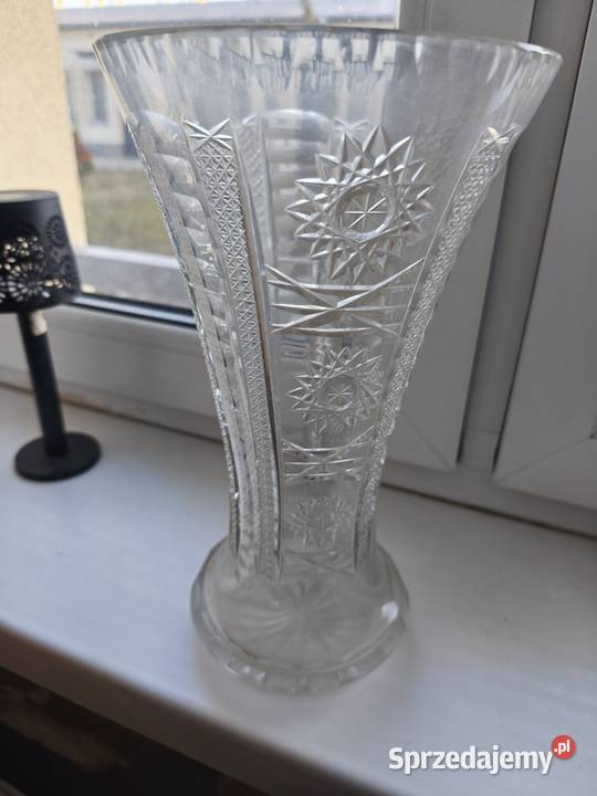 vintageowy wazon kryształowy