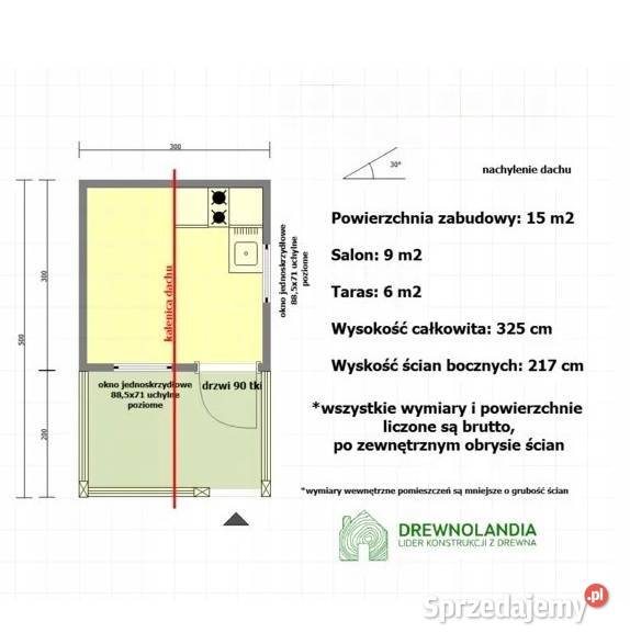 Domek ogrodowy Drewnolandia 500 x 300 Walentów