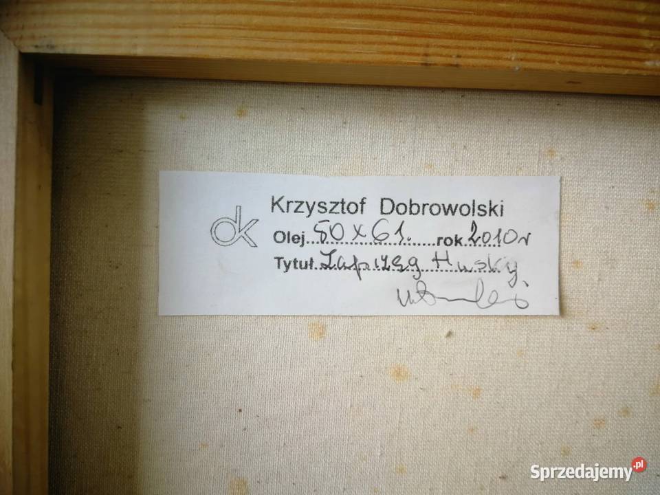 Sprzedam Olejny obraz olejny na płótnie Zaprzęg Józefów