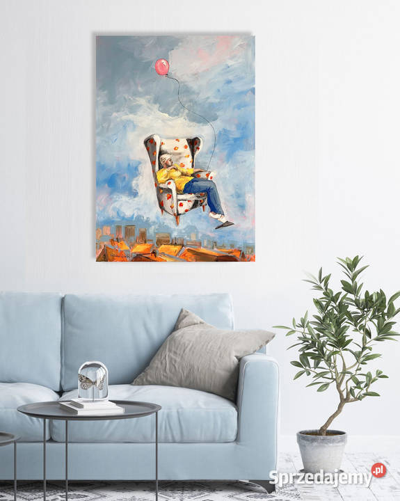 Poranek obraz akrylowy na płótnie artystki śląskie Katowice