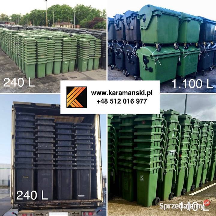 1100 L już z dostawąużywane pojemniki na odpady